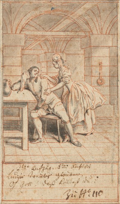 Louise visitant Alexis en prison - Daniel Nikolaus Chodowiecki